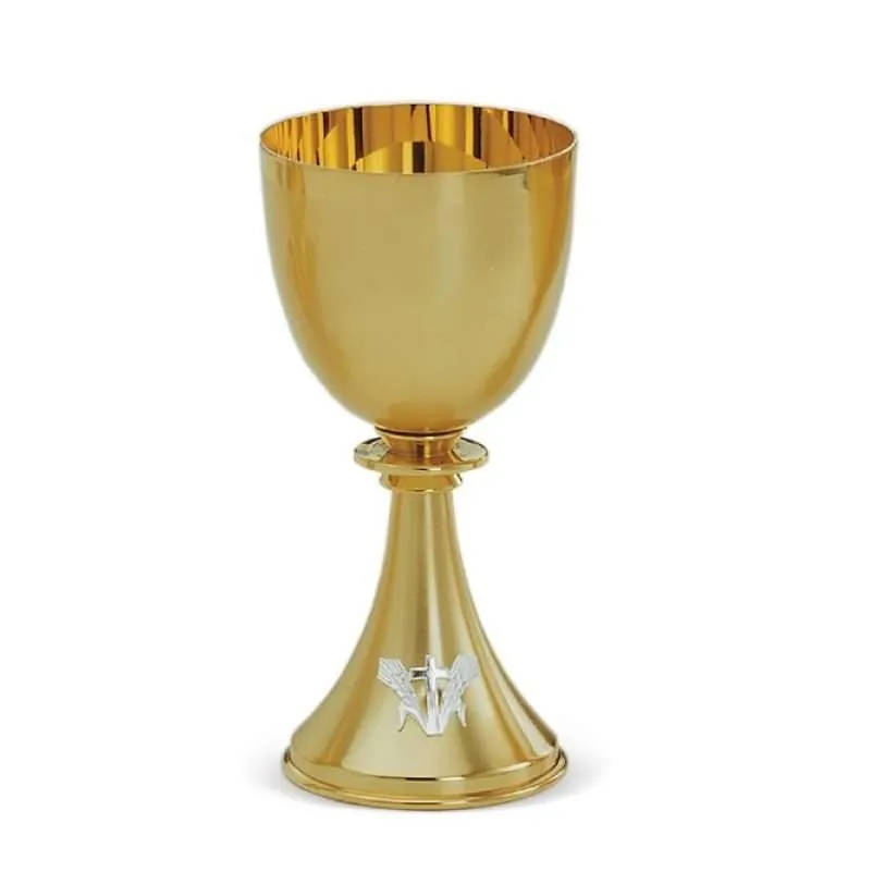 Calice Spighe e Croce in Ottone Altezza cm 16,5 - immagine 2